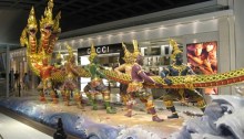 A sculpture in the Bangkok airport