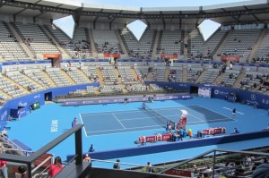 Jankovic and Suarez Navarro playing on the Lotus Court