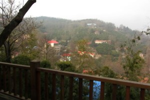 View across the mountain from the deck outside my room.