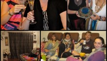 Champagne with my sister; Stargate party; Mum's curtains; hanging out with friends