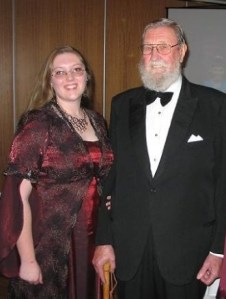 With my Grandpa at my 21st birthday party. Just a note - I'm wearing heels here. Grandpa was super tall! 
