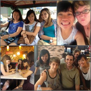 The China team! In tuktuks, and saying goodbye to Mark at the airport.