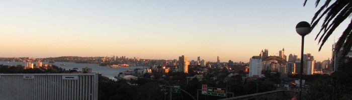 View from the park up the road where I sat outside reading around sunset.