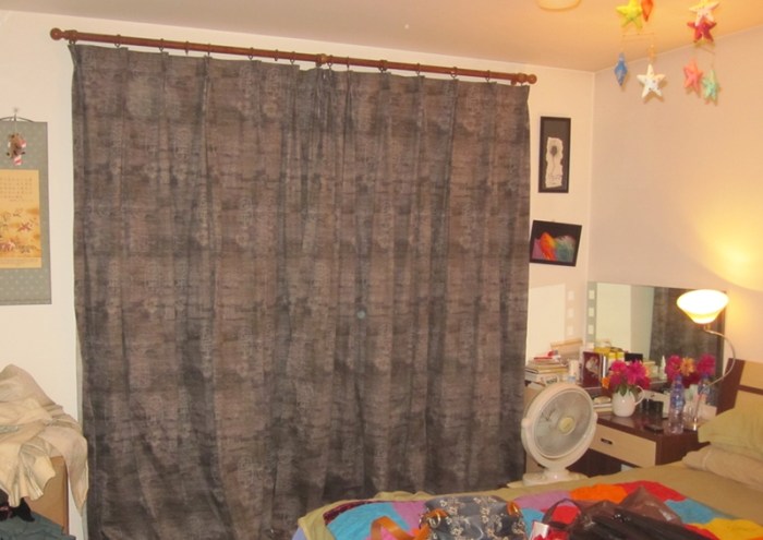 Cambodian Stars hanging above my bed in my Wangjing apartment.