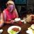 Eating Beijing style noodles (炸酱面) with college friends.