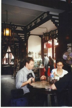 Teahouse outside Yu Gradens in Shanghai, October 1999