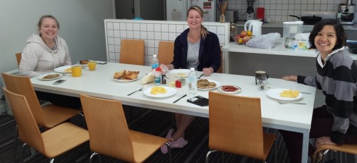 Making a big weekend brunch with housemates - another fun thing!