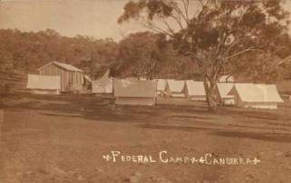 Surveyors' camp in Canberra, circa 1910