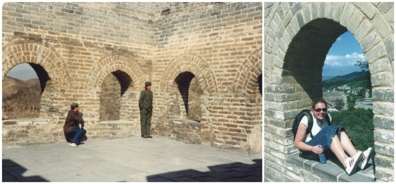 There are lots of forts along the wall; this one is near the entrance of Badaling (March 1983 and August 2004).